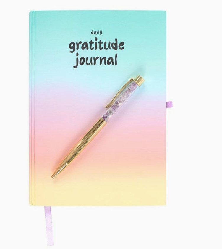 Journal de Gratitude et Stylo Améthyste