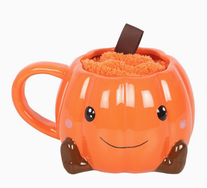 Ensemble Tasse Citrouille & Chaussettes douillettes