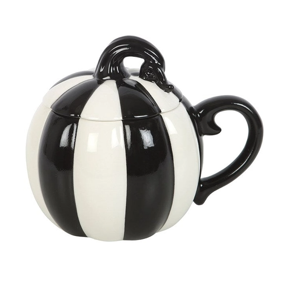 Tasse Citrouille Rayée avec Couvercle
