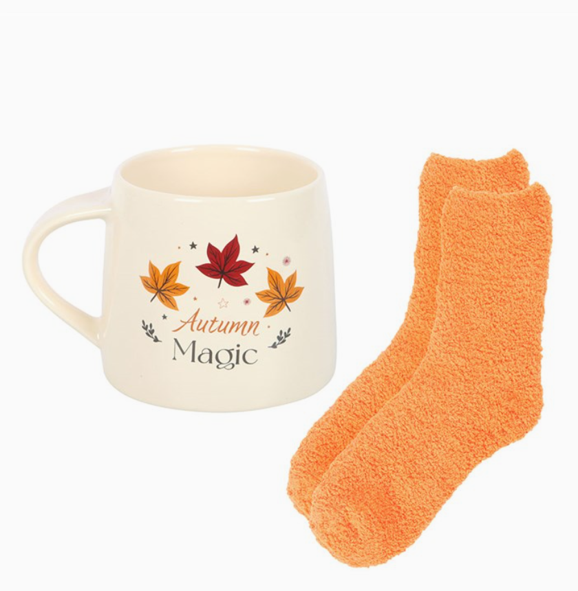 Ensemble Tasse & Chaussettes – Magie d’Automne