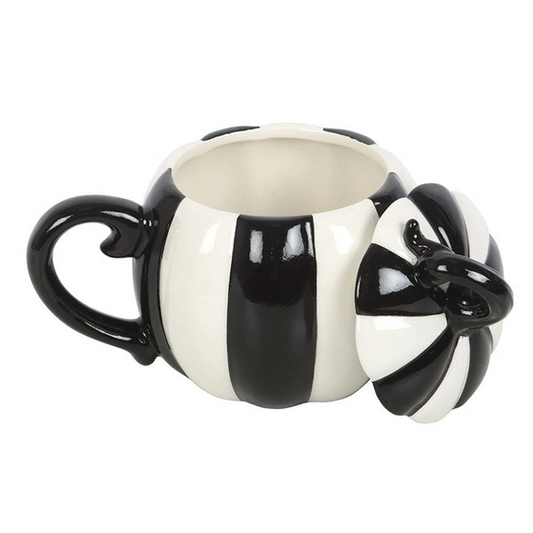 Tasse Citrouille Rayée avec Couvercle