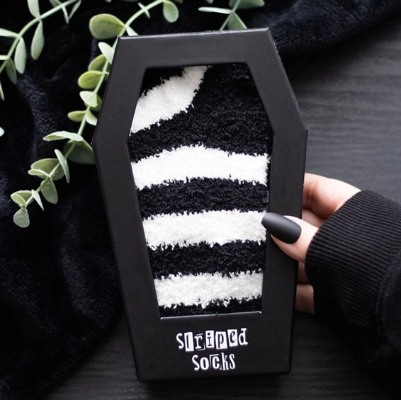 Chaussettes d'Halloween à rayures gothiques