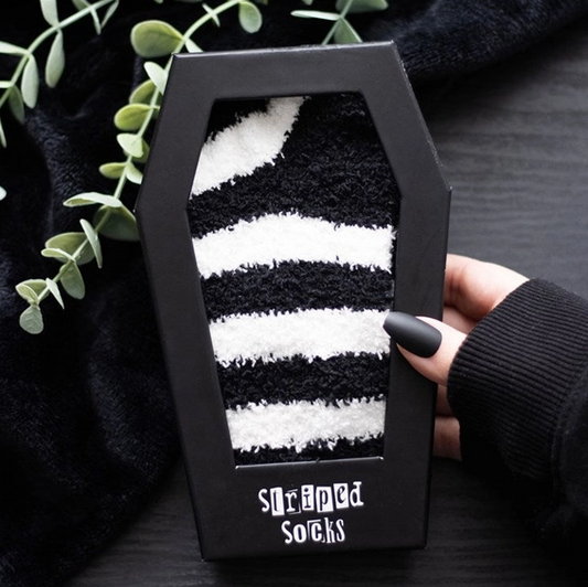 Chaussettes d'Halloween à rayures gothiques