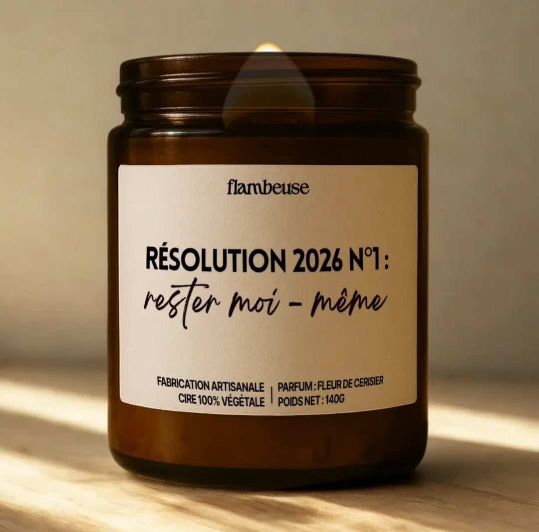 Bougie Parfumée "Résolution 2026" - senteur Fleur de Cerisier