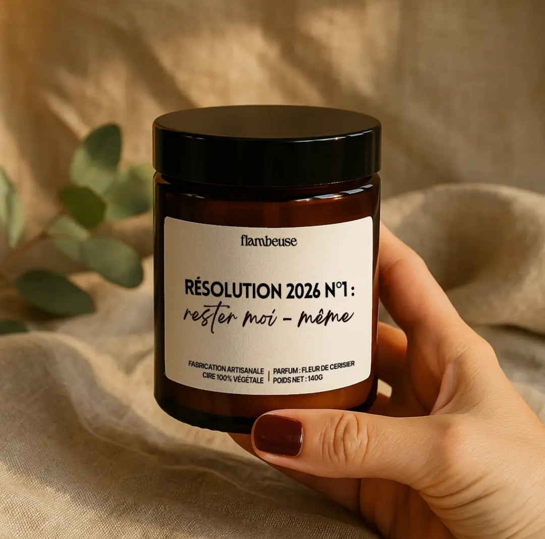 Bougie Parfumée "Résolution 2026" - senteur Fleur de Cerisier