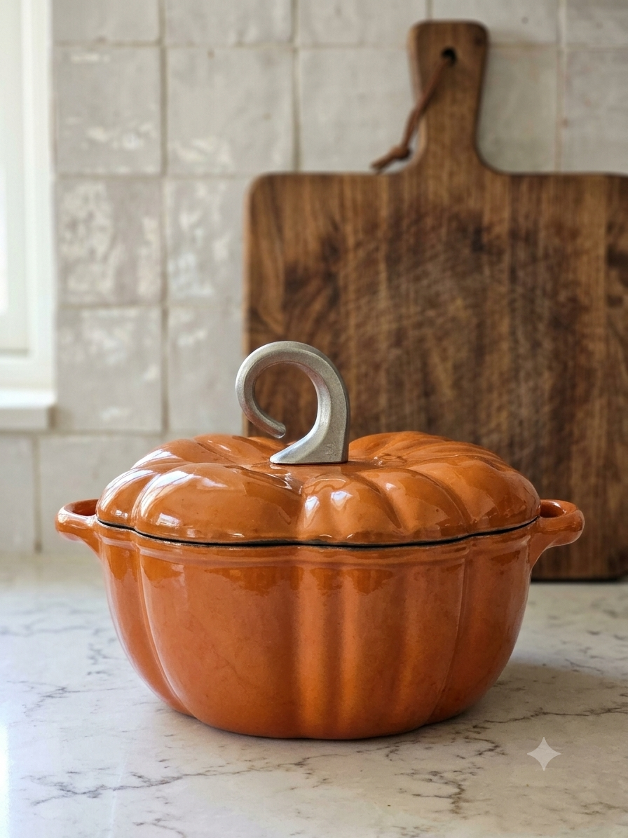 Cocotte Citrouille en fonte émaillée