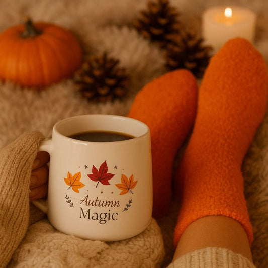 Ensemble Tasse & Chaussettes – Magie d’Automne